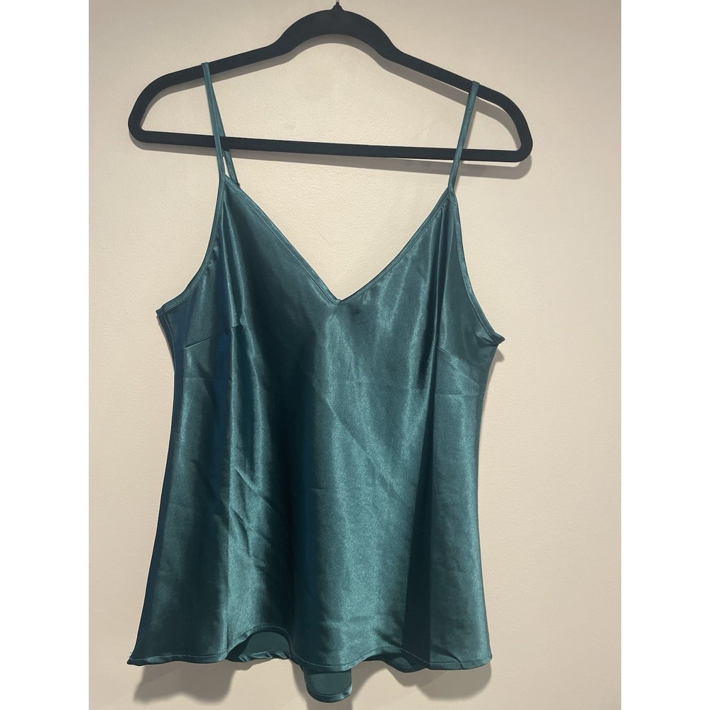 Stitch Fix The Modern Abstract Women's medium Green Cami Tank Top Satin